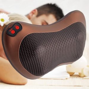 DISPAU Almohada de Masaje - Diseño Ergonómico, 8 Cabezas Bidireccionales, 3 Velocidades Ajustables, Función de Calor Suave, Ideal para Hogar y Viajes, Incluye Adaptador para Coche y Pared - Image 3