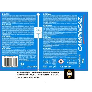 DISPAU Campingaz - Cartucho de Gas de válvula CP 250, Mezcla de isobutano, 4 Unidades - Image 6
