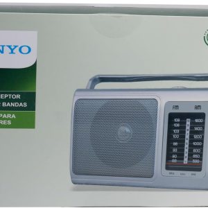 SANYO KS109P Radio Analógica Sobremesa Am/FM Red y Pilas. Color Plata - Image 5