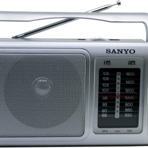 SANYO KS109P Radio Analógica Sobremesa Am/FM Red y Pilas. Color Plata - Image 4