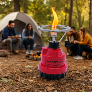 Hornillo de Camping Portátil con 3 Cartuchos de Gas Butano 190g Cocina de Exterior para Acampada, Playa y Montaña - Image 4