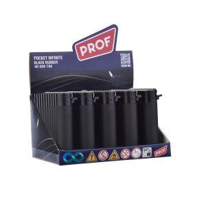 Pack de 25 Mecheros Redondos Recargables con Piedra Reemplazable Exclusivo EN DISPAU (Black Rubber) - Imagen 1