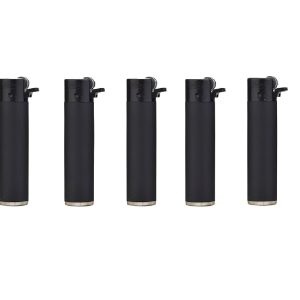 Pack de 25 Mecheros Redondos Recargables con Piedra Reemplazable Exclusivo EN DISPAU (Black Rubber) - Imagen 3